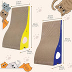 Cat Scratching Board Cat Scratcher Elephant Shape Cat Scratch Pad, TanoFalo Cardboard Cat Scratchers for Indoor Cats, High Strength Corrugated Cardboard, Reversible with Catnip (2 Pack)