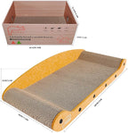 Cat Scratcher Bed 27 Inch Cat Couch Scratcher &16 Inch Cat Scratch Box with Refillable Scratch Pad Cat Scratchers for Indoor Cats Durable Extra Large Cats Lounger Furniture Protector