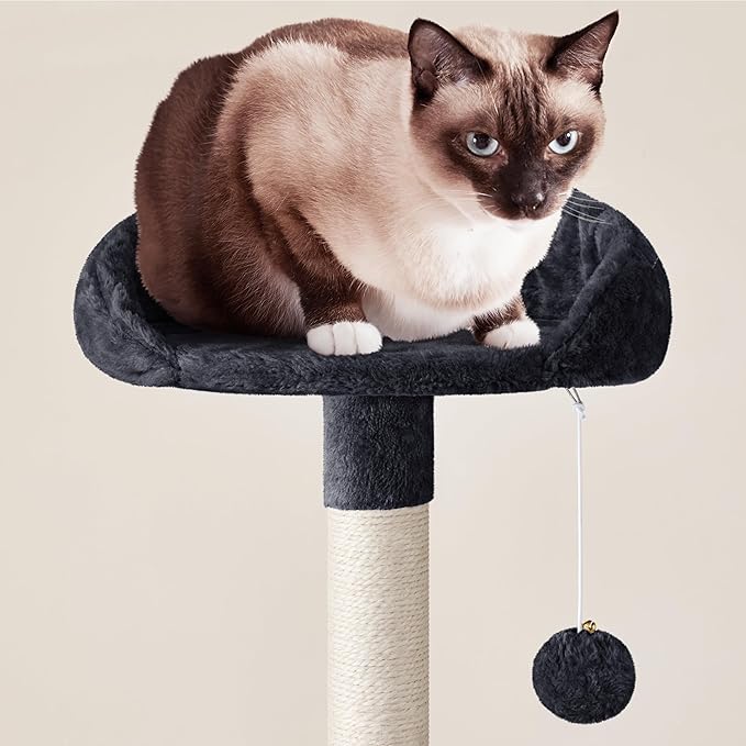 Topeakmart Cat Tower for Indoor Cats 63.5inch, Cat Furniture Condo with Scratching Posts as Kitten Activity Center