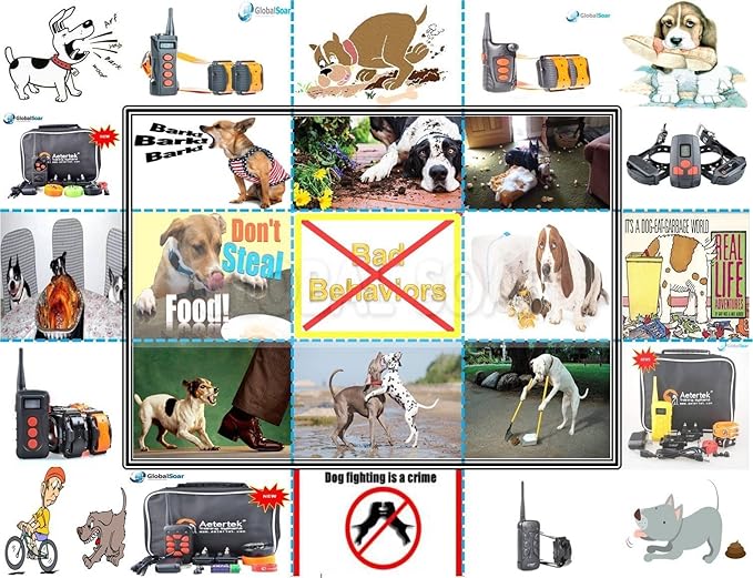 1100 Yard Remote Dog Training Shock Collar with Auto Anti Bark & Waterproof Collar (1-Dog Kit)