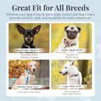 Lucky Love Dog Collar, Beautiful & Vivid Pattern X-Small Boy Dog Collars, Easy On & Off Clasp Accessory (Blue Laguna, XS)