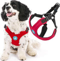 Gooby Escape Free Sport Harness - Red, Small - No Choke Step-in Patented Neoprene Dog Harness with Four-Point Adjustment for Small to Medium Dogs