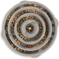 Outward Hound Fun Feeder Slo Bowl – Large 4‑Cup Capacity,Slow Feeding,Medium to Large Dogs,Non‑Slip,Gray,Drop Pattern,(Pack of 6)