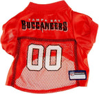 Pets First NFL Tampa Bay Buccaneers Dog Jersey, Size X-Small, Football Shirt Costume for Pet, Dog Sports T-Shirt, NFL Team Clothing for Cats, Licensed Pet Apparel Available in 7 Sizes and 32 Teams
