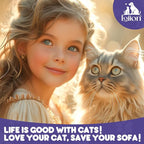 Cat Scratch Furniture Protector - Anti-Slip, Waterproof Sofa Cover to Keep Cats Off, Pet-Friendly Couch Protectors for 3 Cushion Couch, Beige Anti-Scratch Couch Cover for Pets and Kids 134"X71"