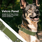 Tactical Dog Collar with Control Handle, Military Adjustable Pet Collar Reflective Heavy Metal Buckle Dog Collar, Soft Nylon Training Collar for Medium Large Dogs (Green, X-Large)
