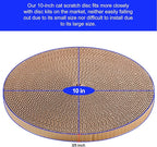 Round Cat Scratcher Refill 10 inch Diameter 3/5 Inch Thickness Circle Scratcher Replacement Scratcher Pads for Indoor Cats Scratching Cardboard (1 Pc)
