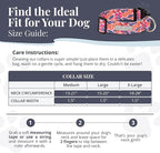 Lucky Love Dog Wide Dog Collar - Adjustable, Durable, Soft Webbing, & Comfortable 1.5 inch Wide Collar with Strong Buckle for Dogs Male and Female with Strong Buckle - Rosie, Large