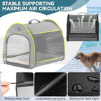 PETSFIT Soft Dog Crate, Travel Dog Crate - 19 Inch Lightweight, Roomy, Easy to Set Up, Sturdy Portable Dog Kennel with Thick Mat Grey