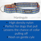 Lucky Love Dog Wide Martingale Dog Collar - No-Slip, Durable, & Soft Webbing 1.5 inch Martingale Collar for Dogs Male and Female Ideal for Training & Walking - Murphy, Medium