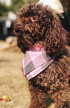 Bubblepup Plaid Dog Bandana, Cotton Dog Bandana for Small Medium Large Dogs, Dog Kerchief, 1PC Square Dog Scarf Dog Triangle Bibs