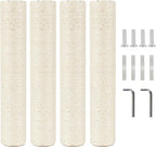 4 Pcs 2.9in 7.4cm Diameter Cat Scratching Post Replacement Pole Parts for Cat Tree (M10, 15.7in/40cm)