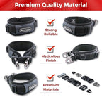 Comfort Fit Dog Collar, Anti-Choke Neck Safe Dog Training Collar, Wide Padded, Breathable, Adjustable with Dual D-Rings, Soft Cushion Neck Protector for Dogs (L, Gray)