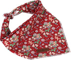 lionet paws Christmas Dog Bandana,Christmas Gingerbread Man Fabric Dogs Kerchief for Small Medium Dogs,Dog Cotton Red Triangle Bibs Scarf for Girl Boy