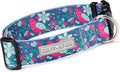 Lucky Love Dog Wide Dog Collar - Adjustable, Durable, Soft Webbing, & Comfortable 1.5 inch Wide Collar for Dogs Male and Female with Strong Buckle - Carriebelle, X-Large