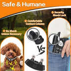 Tiniest Dog Shock Collar for 2 Dogs, Lightest Dog Training Collar with Remote for 2 Small Dogs 5-15lbs & Medium Large Dogs/Puppies, Waterproof, Rechargeable, 1300ft Range (2 White Black Dot Collars)