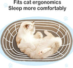 Cat Scratcher, 23.6x14.9 inches Cardboard Cat Scratchers for Indoor Cats, Large Cat Scratching Board, Oval Cat Scratch Pad Bed with Catnip