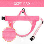 Didog No Pull Dog Harness with Soft Padded, Easy Walk Dog Harness with Quick Release Buckle, Adjustable & Reflective Pet Harness with Soft Padded for Small Medium Dogs (S:Chest 19-22", Pink)