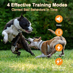 4 Dogs Shock Collar, 1640FT Dog Training Collar with Remote, Waterproof Electric Educator, Smart Anti-bark Trainer, 4 Modes Stop Bad Behaviors, Security Lock, Rechargeable e-Collar for Puppy