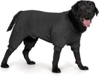 cyeollo Dog Pajamas Large Sized Dog, Fleece Dogs Pjs Thermal Doggie Onesie Soft Stretchy Doggie Sweater Pet Jammies Clothes for Large Dogs Female & Male, Dark Grey 2XL