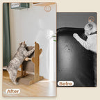 Cat Scratcher,T Shaped Vertical Cat Scratcher for Wall and Couch Protection, Cat Scratching Post with 5 Cat Ball Toys (Burlywood)