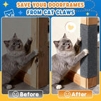 Wall Cat Scratcher for Indoor Cats,19.6x7.8”Corner Cat Scratcher,Cat Scratch Pad Furniture Protector for Door & Wall,Couch, Durable Cat Scratching Board Easy Mount(Grey, 19.6”x7.8”)