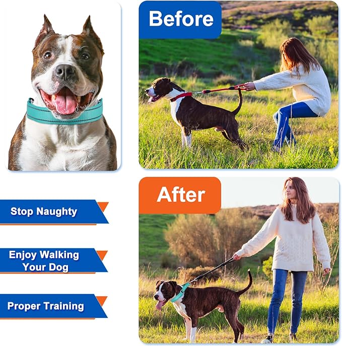 Supet Dog Prong Collar, Dog Choke Collar Adjustable Dog Pinch Collar with Quick Release Buckle/Nylon Cover for Small Medium Large Dogs