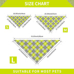 10PCS Dog Bandanas Plaid for XS Small Doggie Puppy Kerchief Washable Triangle Bibs Head Scarves Scarfs for Boys and Girls Grooming Accessories