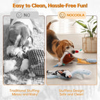 Nocciola Squeaky Dog Toys, 5-Pack Crinkle Plush Toys, No Stuffing Dog Toys for Small Medium Large Dogs, Boredom Relief