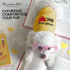 Parisian Pet Dog Shirt – 100% Cotton Small Dog Big Heart Shirts for Large Dogs – Yellow Sleeveless Puppy Clothes – Breathable Dog Clothes – Summer Pet Apparel - Stretchable Tshirts for Dogs
