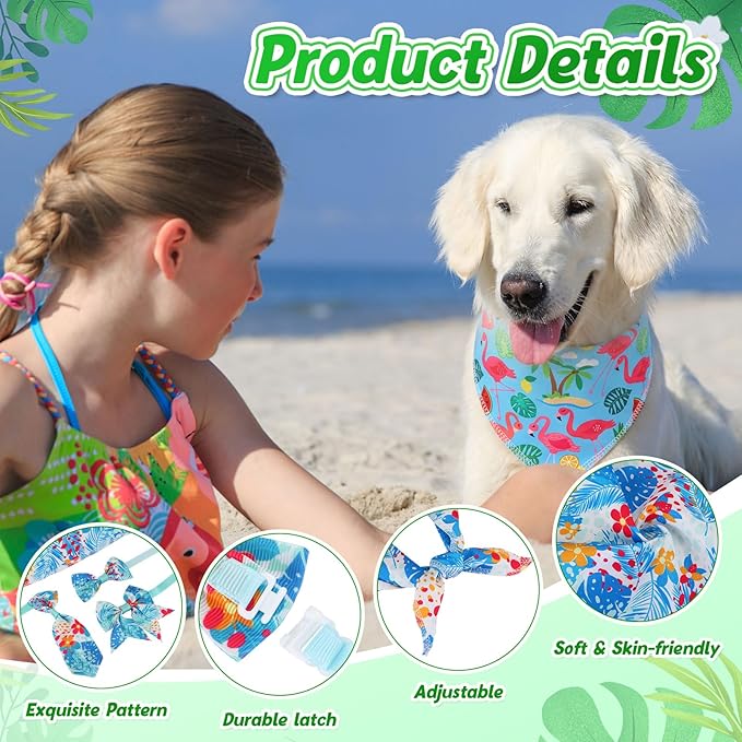 Reginary 120 Pcs Dog Bandanas for Summer Bulk Dog Bows Set Bow Ties Cat Scarf Colorful Washable Triangle Pet Kerchief Cute Bib for Summer Small Medium Large Pets Grooming Accessories Costume