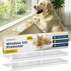 PROTECTO 2-Pack Window Sill Protector from Dogs 29.5 x 5.1 Clear Window Guards from Cats Scratching, Chewing & Clawing | Keep Your Sills Smooth & Paws Safe | Ultra Strong Window Sill Cover Protection