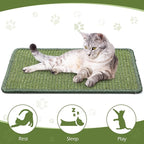 4 Pcs Cat Scratcher Mat Sisal Scratch Mats Horizontal Floor Scratching Pad Rug Sisal Fabric Cat Scratch Mat for Protecting Carpets Sofas and Cat Grinding Claws Green 11.8" x 15.7"