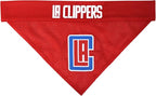 NBA Dog Bandana - Los Angeles Clippers Reversible Pet Bandana. 2 Sided Home & Away Sports Bandana with a PREMIUM Embroidery TEAM Logo, Large/X-Large
