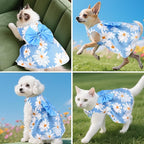 choyaxo Floral Dog Dress Cute Dog Skirt Pet Dress Summer Pet Clothes for Puppy Small Cats