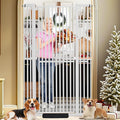 71 Inch Extra Tall Pet Gate for Cats, 29.5-43" Adjustable Wide Dog Gates, Pressure Mounted Walk Through Tall Cat Gate for Doorways,Hallway,Stairs,House（White）