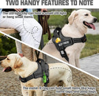 AUROTH Dog Harness and Leash Set, Soft Padded Service Dog Vest with 5.25FT Dog Leash, No Choke, Easy On Pet Vest, Adjustable Reflective No Pull Dog Harness for Large Dogs, Easy Walking and Training