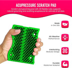 The Original ScratchnAll Animal Scratch Pad, Flexible Acupressure Nubs & Interlocking Design, Very Durable & All-Weather, Great for Domestic, Barnyard and Zoo Animals - USA Made, Lime Green