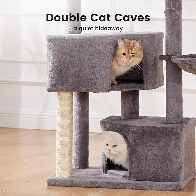 Gardner Pet 41" Cat Tree for Medium Large Cats, Heavy Duty Cat Trees Tower with 2.8in Posts & Washable Top Perches