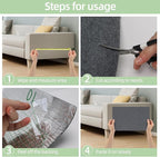 Cat Scratch Mat 120"x15.8",Cat Scratch Carpet Trimmable Self-Adhesive Cat Scratch Pad,Decorative Cat Tree Shelf，Cat Wall，Cat Scratching Post,Cat Couch Protector(Grey)
