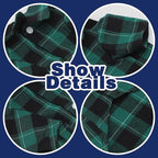 Paiaite Plaid Dog Shirt: Classic CheckeGreen Style in Pure Cotton for Large, Medium, and Small Breeds, Comfort, Breathability, and Elegance. Perfect for Everyday Wear, and Photoshoots Green XL
