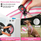 ChalkLit Light Up Dog Harness, No Pull Led Dog Harness Glow-in-The-Dark for Night Walking, USB Rechargeable Lighted Safety Vest for Medium Large Dogs, Adjustable Soft Mesh Fully Illuminated(Pink, XL)