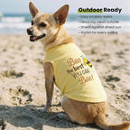 Fitwarm Bee the Best You Can Dog Shirt, Summer Clothes for Small Dogs Boy Girl, Funny Pet Outfit, Yellow, Brown, Blue, XL