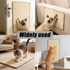 Cat Scratcher Mat, 23.6 x 15.5 Inch Natural Sisal Scratching Pad for Indoor Cats Wall Scratchers with Tape for Couch, Protect Sofas, Carpets,Floor(Brown)