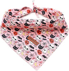 Elegant little tail Dog Bandana, Halloween Pumpkin Girl Boy Pet Bandanas for Small Medium Large Dogs Washable Square Puppy Scarf Adjustable Dog Kerchief