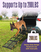 Wide Dog Ramp for Car 75” Long, Folding Outdoor Pet Ramp for Large Dogs Non-Slip Dog Car Ramp for Truck, SUV, RV