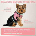 AIITLE Small Dog Harness and Leash Set, Step in No Pull Pet Harness, Soft Mesh Reflective Plaid Vest Harnesses for Small Dogs Puppy and House Cats Outdoor Walking Running Watermelon XS