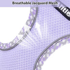 AIITLE Dog Harness and Leash Set - Ultra-Comfortable XXS-XL Vest with Strong Magic Tape & Glow-in-Dark Reflective Strips, Chafe-Free for Teddy, Schnauzer (Purple, M)