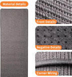 Extra Large Cat Wall Climbing Carpet, 67"X 24" Thickened &Tall Cat Scratch Pad with 8 Nails, Door Hanging Sisal Pet Scratcher Mat for Furniture Couch Sofa Protector(Grey)
