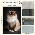 Nuxovilar Cat Wall Scratcher 15.3x23.6 Inches Polyester Synthetic Fiber, Long-Haired Blue-Eyed Cat Print, wall scratchers for Indoor Cats, Scratching mat, Home Decor, Bedroom, Reading Nook (2pcs)
